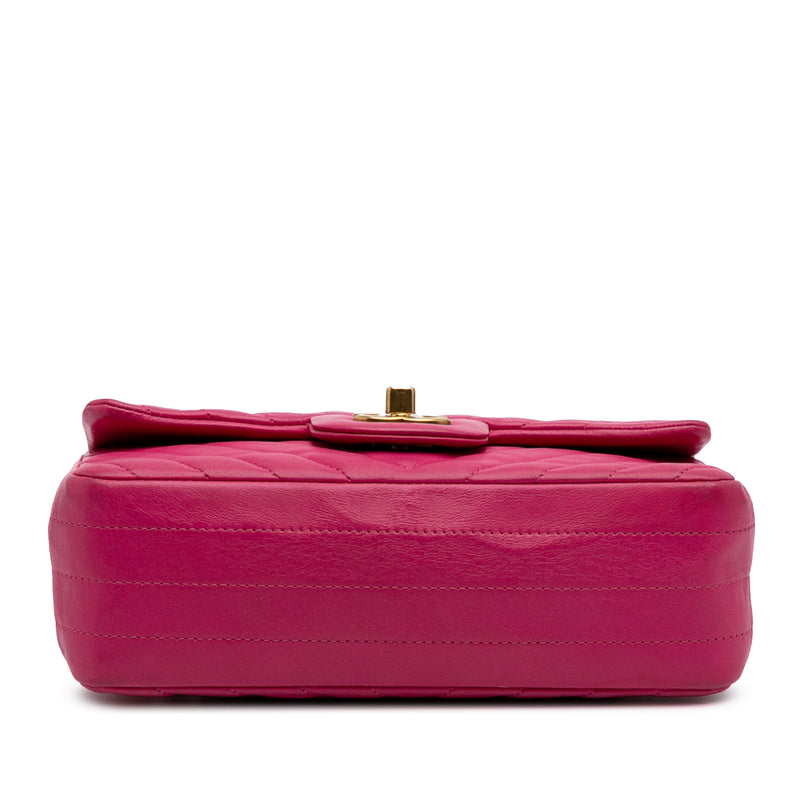 Mini Rectangular Classic Chevron Lambskin Single Flap - Image 3
