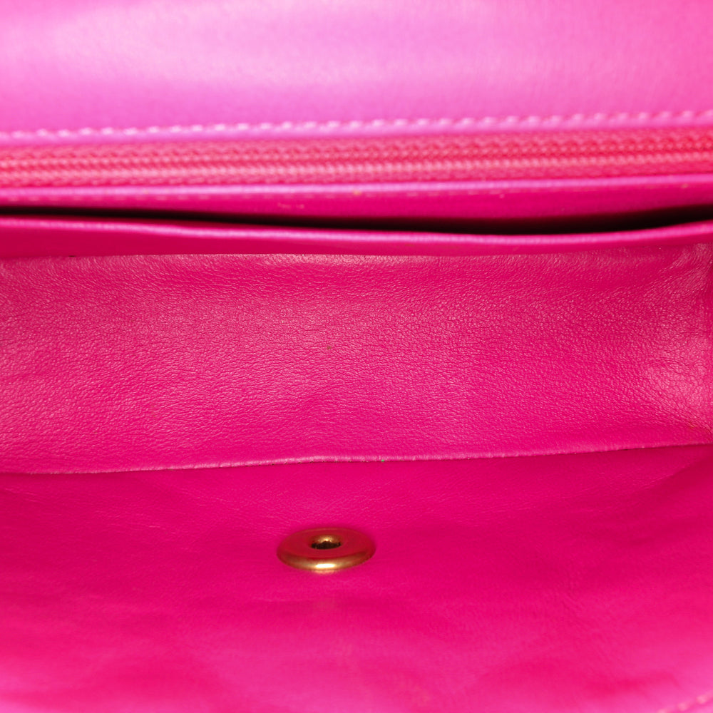 Mini Rectangular Classic Chevron Lambskin Single Flap · HEWI