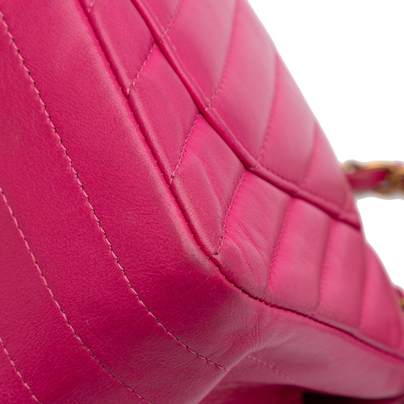 Mini Rectangular Classic Chevron Lambskin Single Flap - Image 7