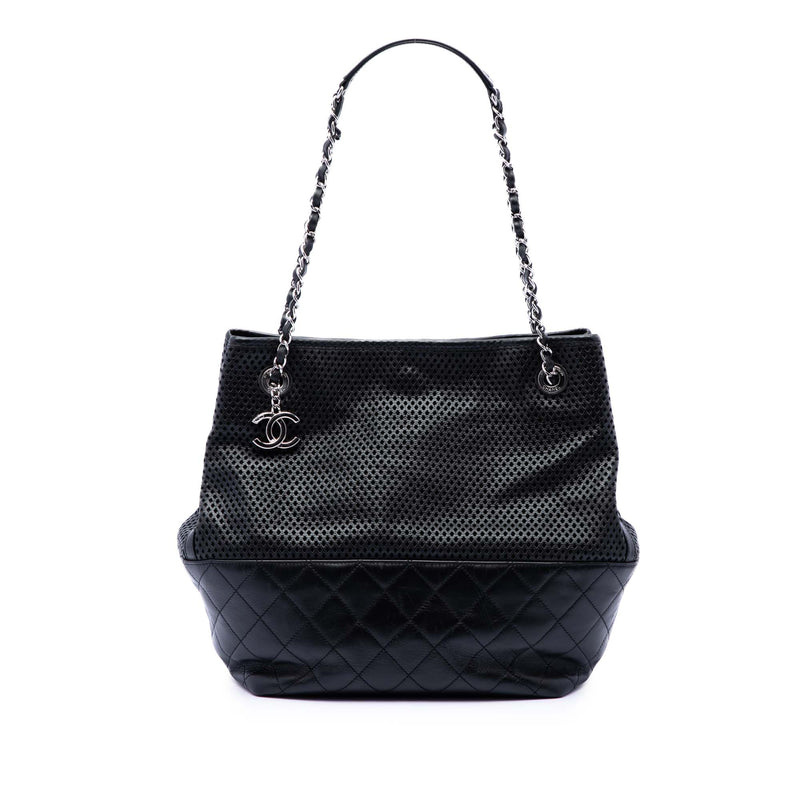 Perforated Calfskin Up In The Air North South Tote