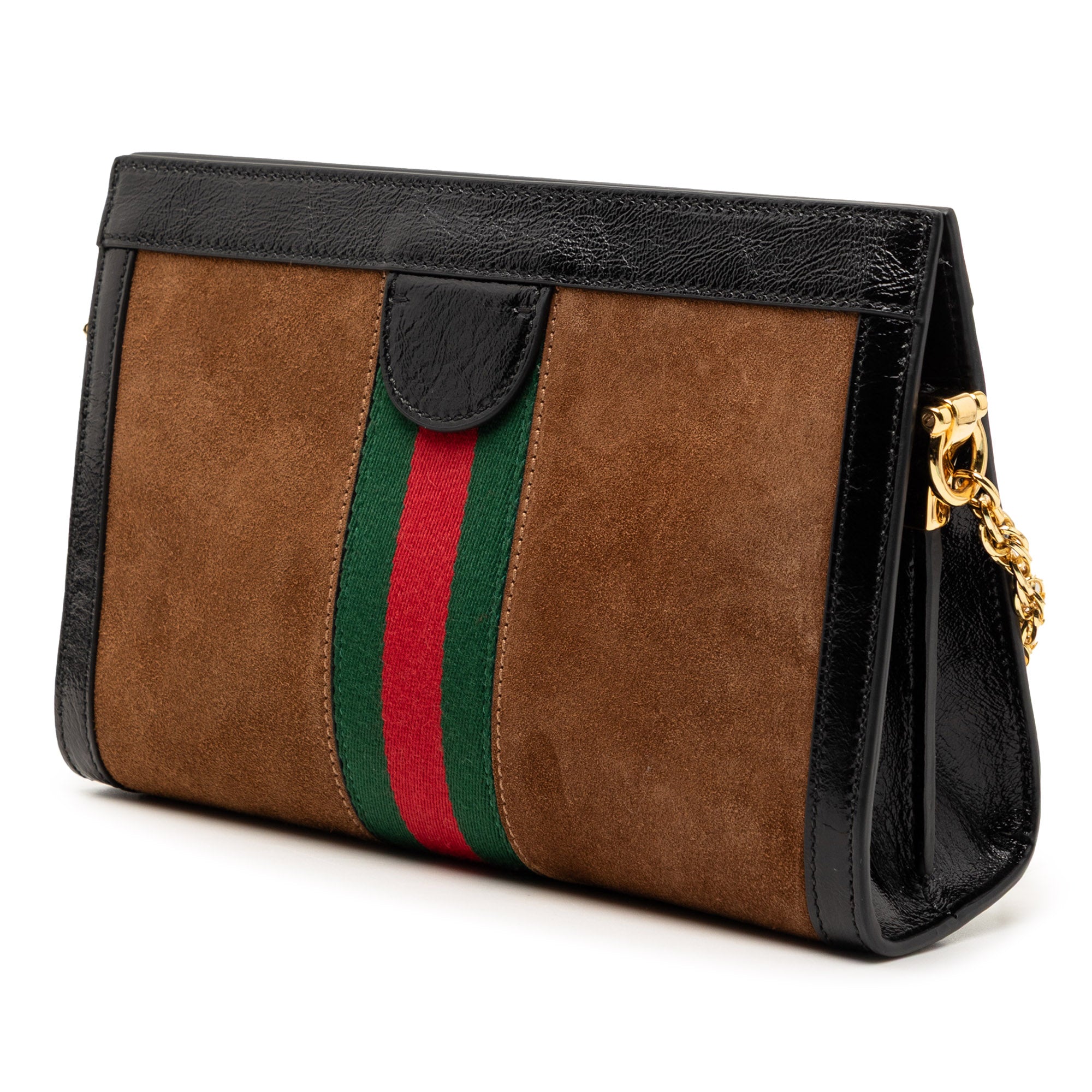 Small Suede Web Ophidia Chain Crossbody - Image 2