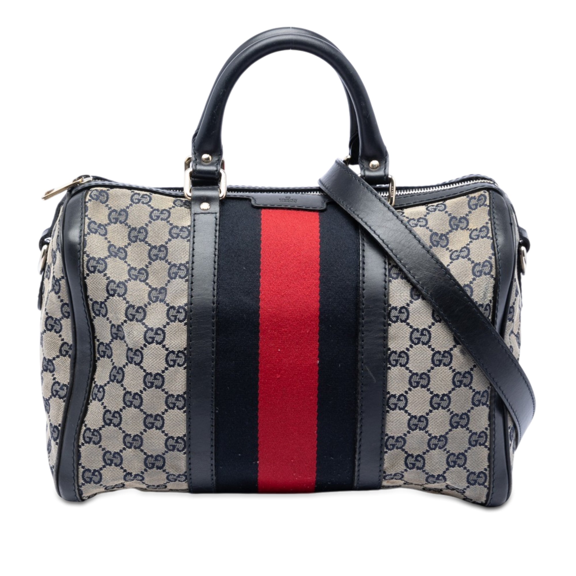 Medium GG Canvas Web Joy Boston Bag - Image 1
