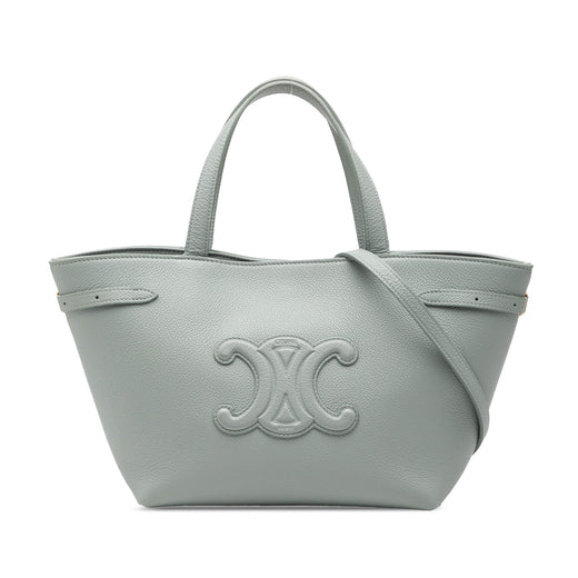 Mini Grained Calfskin Cuir Triomphe Cabas Anais Tote - Image 1