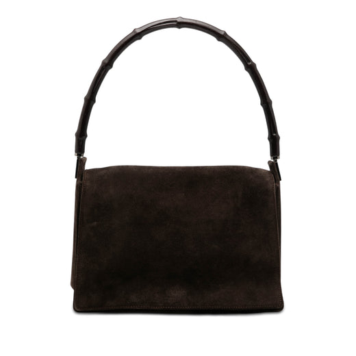 Suede Bamboo Handbag - Image 1