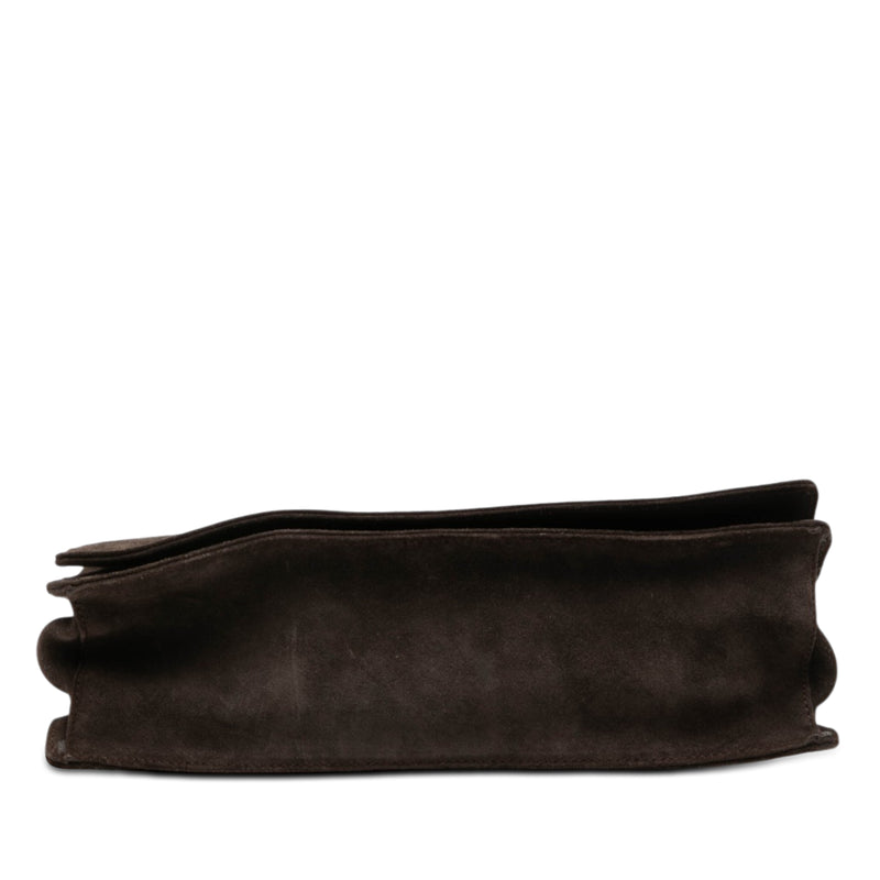 Suede Bamboo Handbag - Image 3