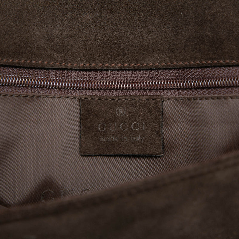 Suede Bamboo Handbag - Image 5