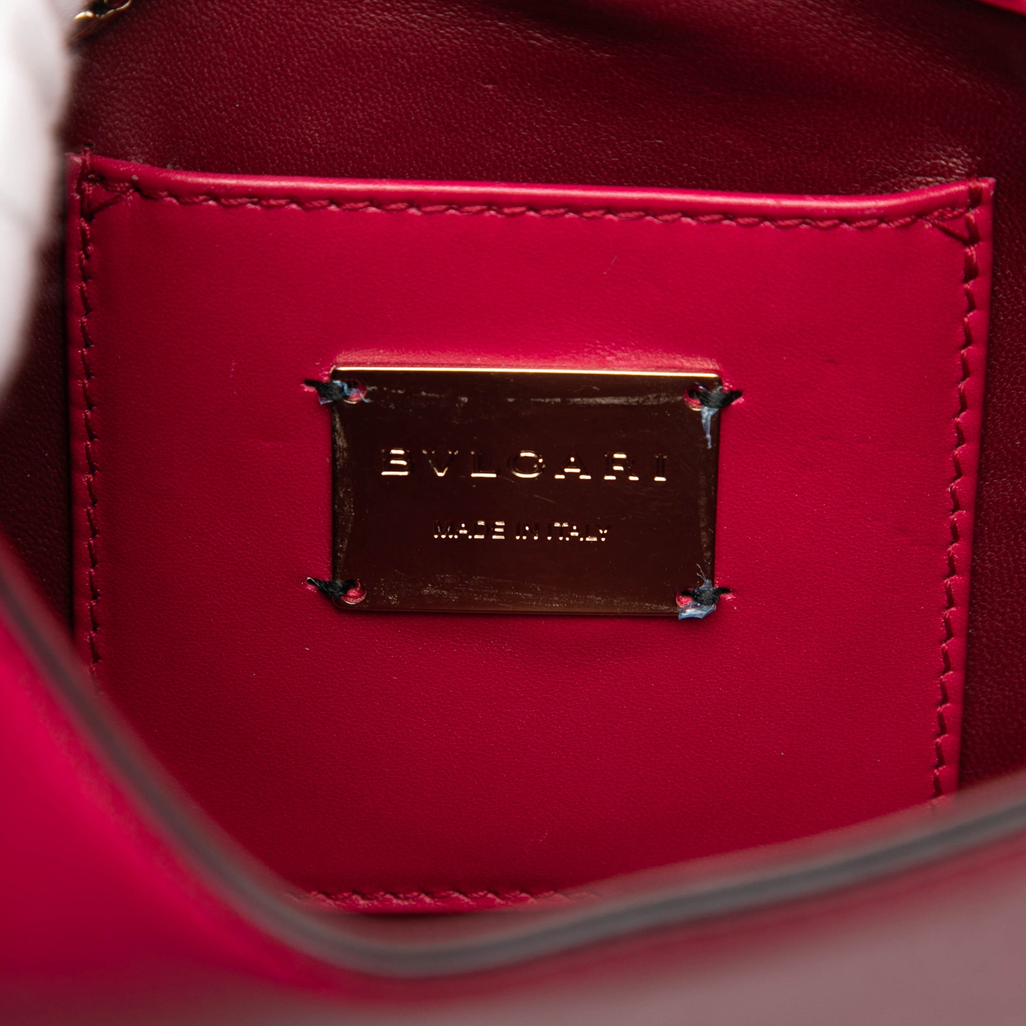 Small Studded Leather Laser Cut Square Serpenti Forever Chain Crossbody - Image 5