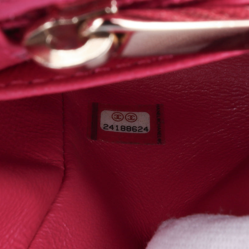 Mini Square Classic Chevron Lambskin Single Flap - Image 6