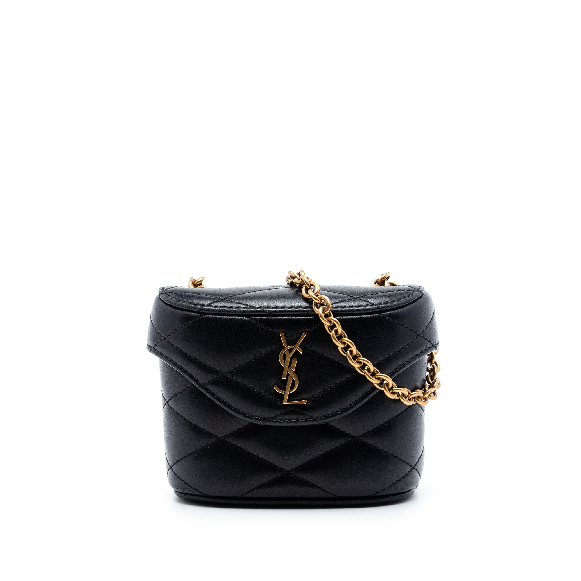 Micro Quilted Lambskin Monogram June Box Vanity Bag - Image 1