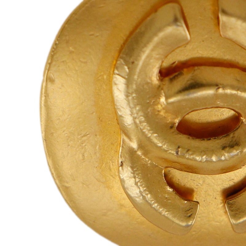 CC Gold Plated Round Clip On Earrings - Image 4