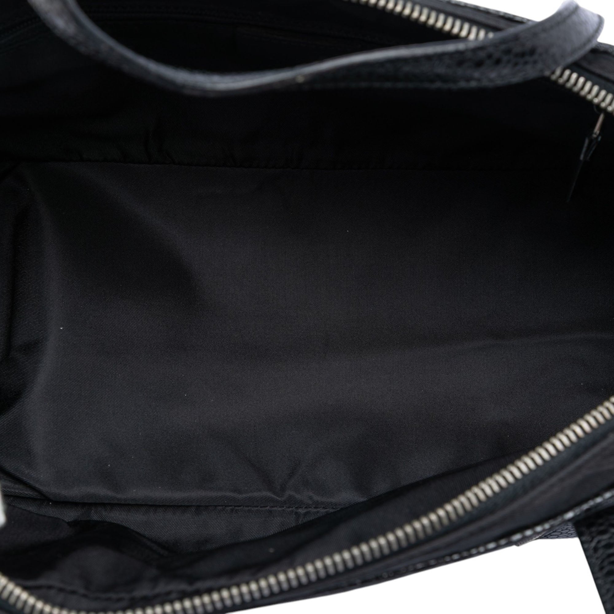 Nylon and Calfskin Bow Handbag - Image 4