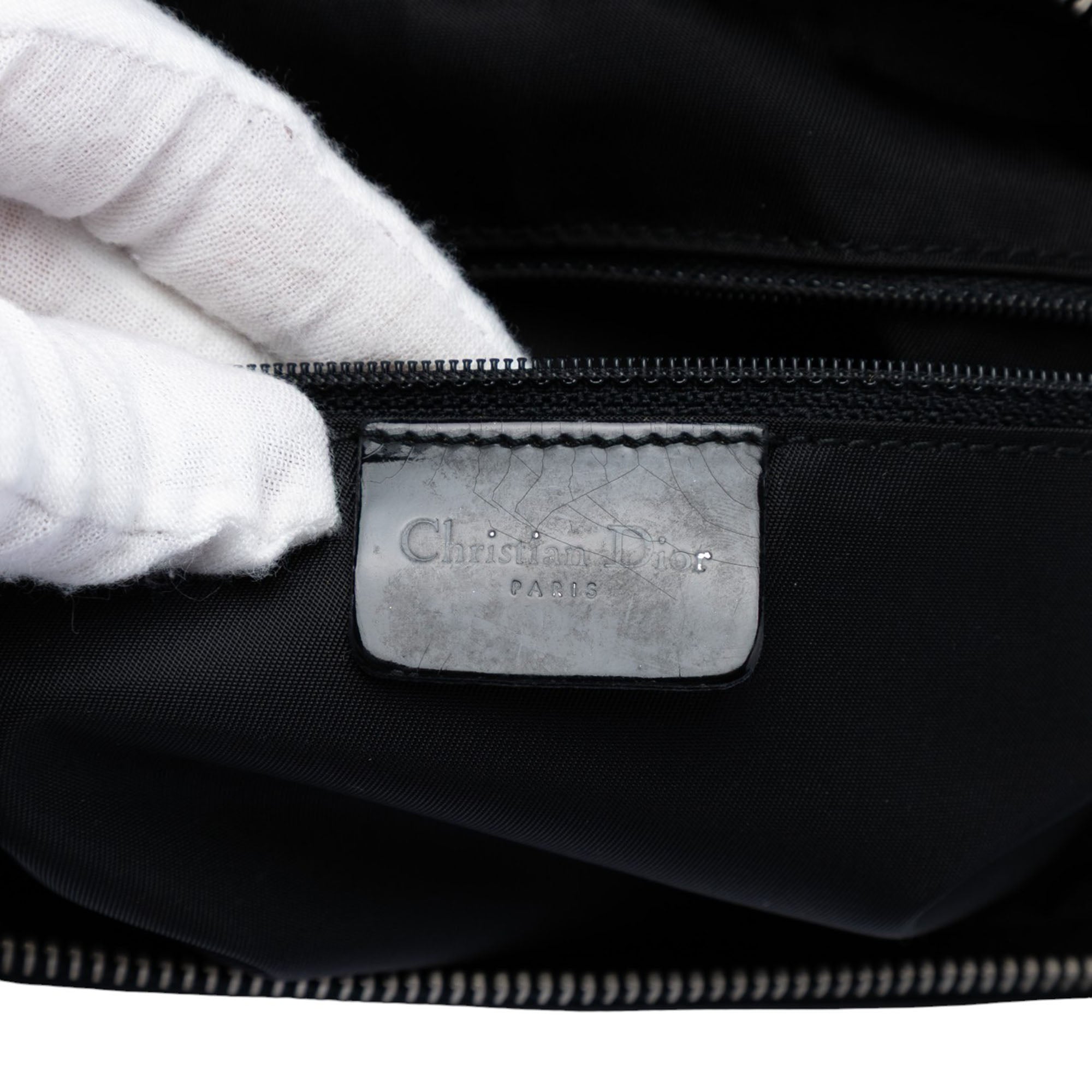 Nylon and Calfskin Bow Handbag - Image 5