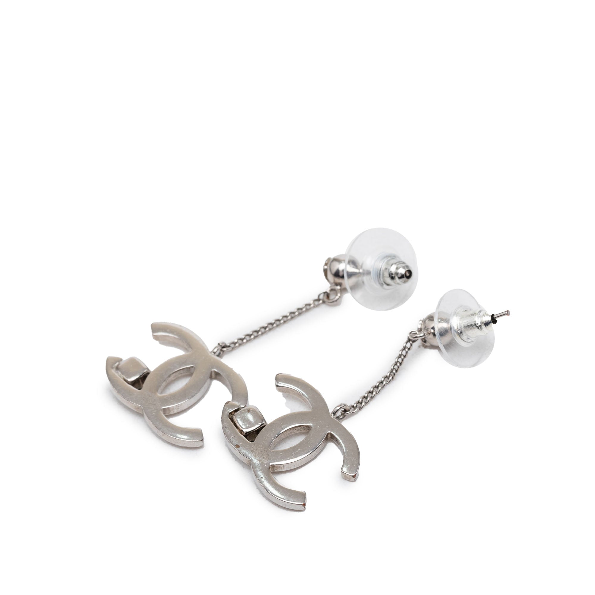 CC Brass Strass Dangle Push Back Earrings - Image 2