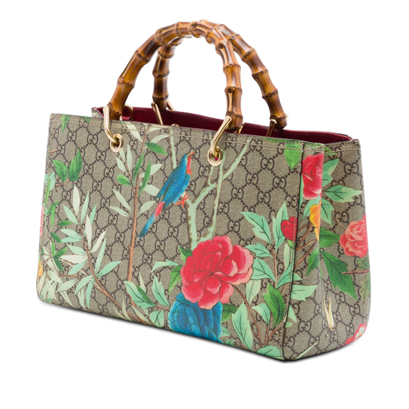 Medium GG Supreme Tian Bamboo Shopper Satchel - Image 2
