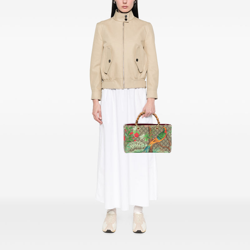 Medium GG Supreme Tian Bamboo Shopper Satchel - Image 6