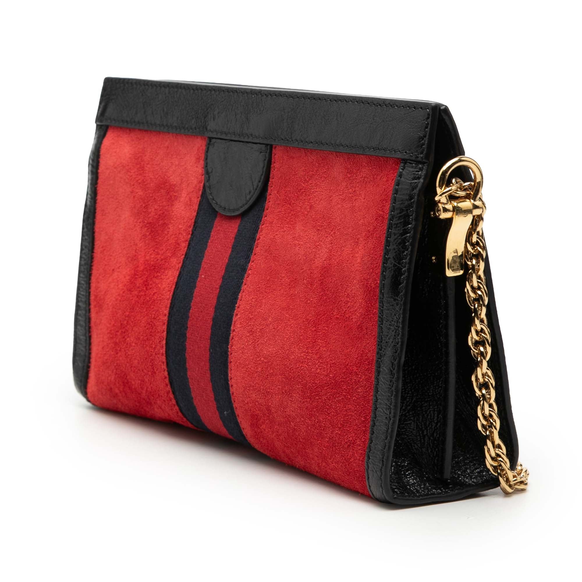 Small Suede Web Ophidia Chain Crossbody - Image 2