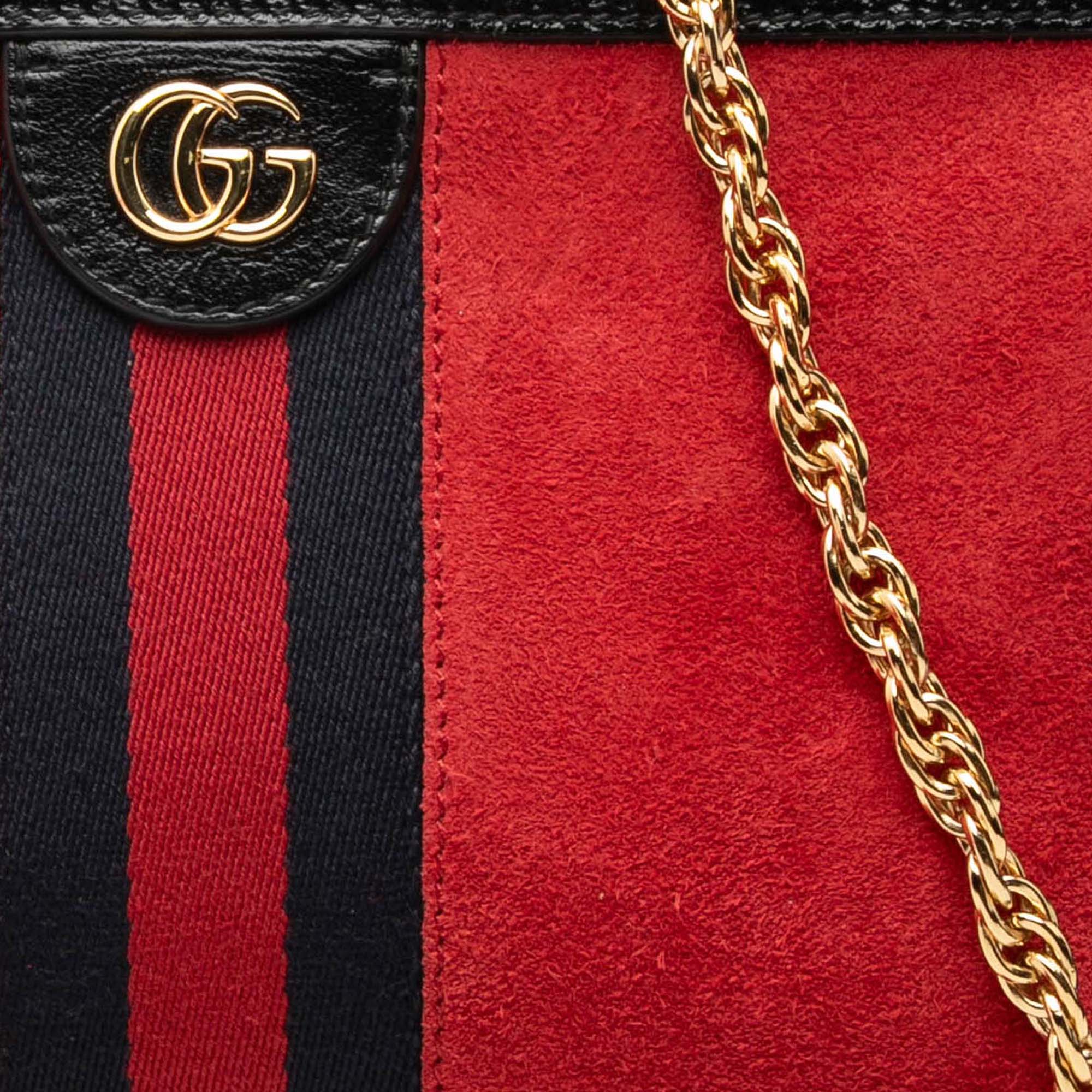 Small Suede Web Ophidia Chain Crossbody - Image 7