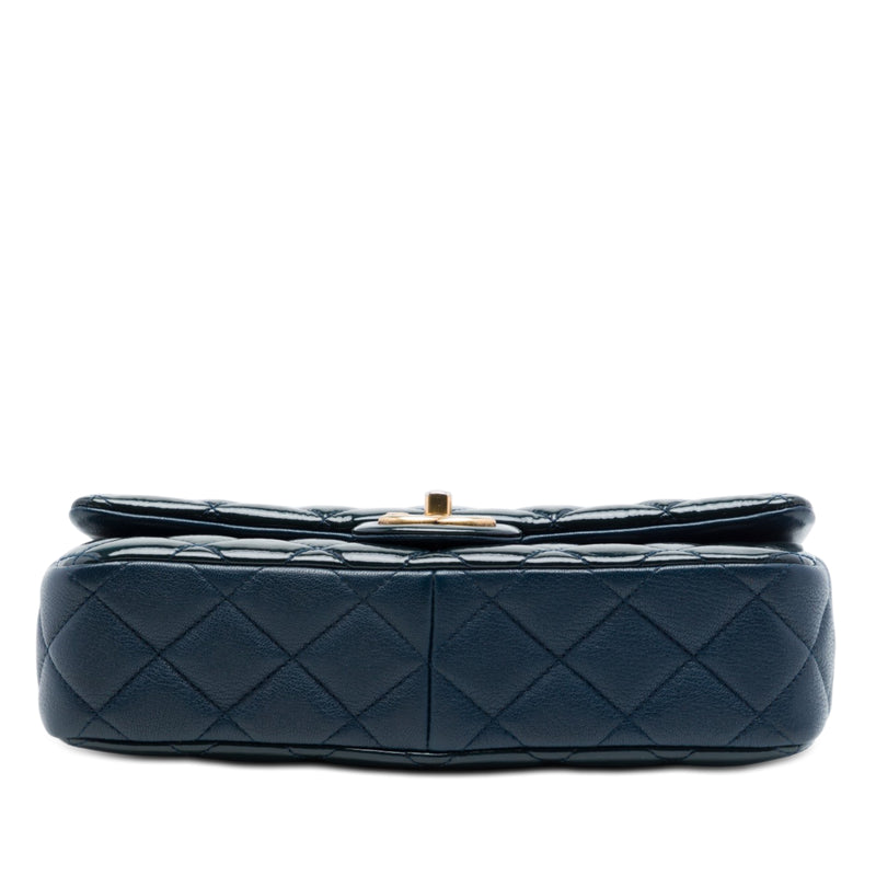 Paris Salzburg Medium Patent and Goatskin CC Eyelet Flap - Image 3