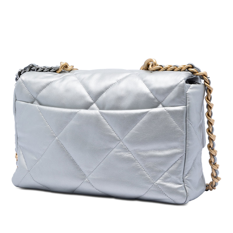Large Metallic Lambskin 19 Flap - Image 2