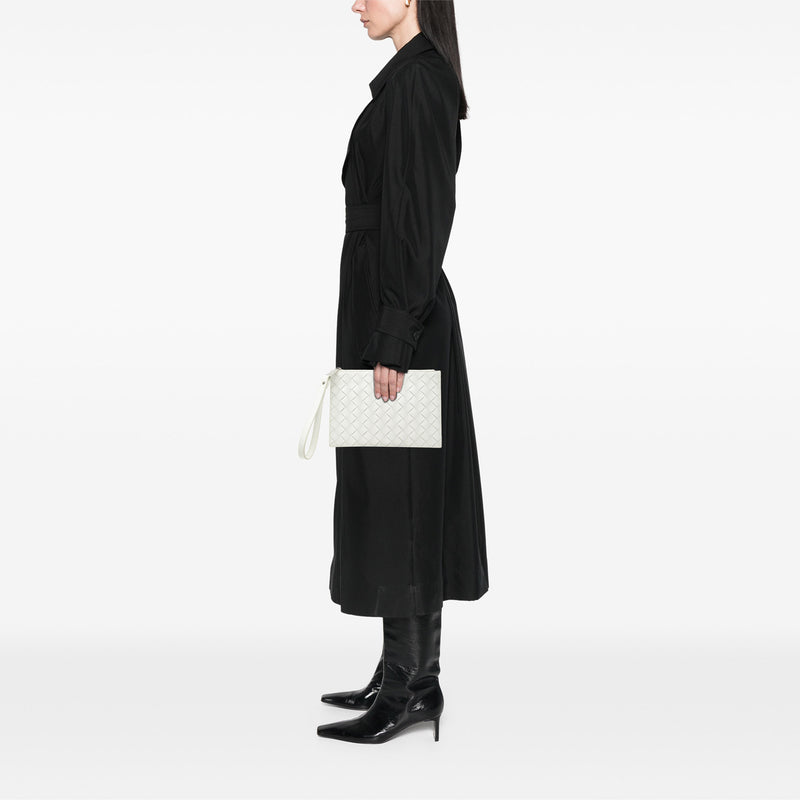 Leather Intrecciato Clutch - Image 7