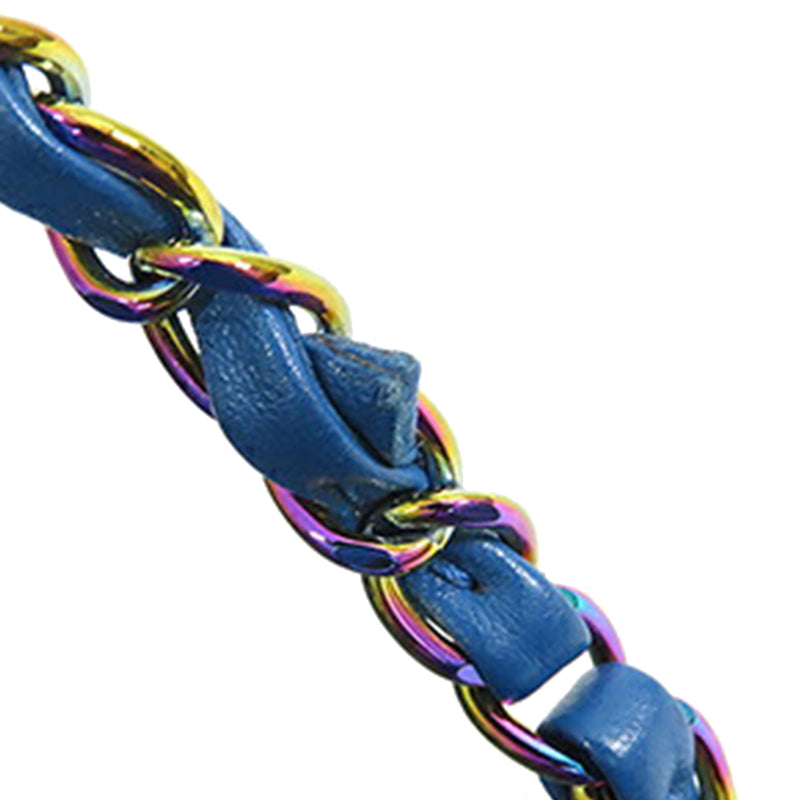 Medium Classic Lambskin Rainbow Hardware Double Flap - Image 14