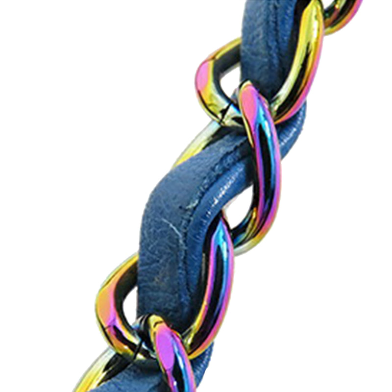 Medium Classic Lambskin Rainbow Hardware Double Flap - Image 16