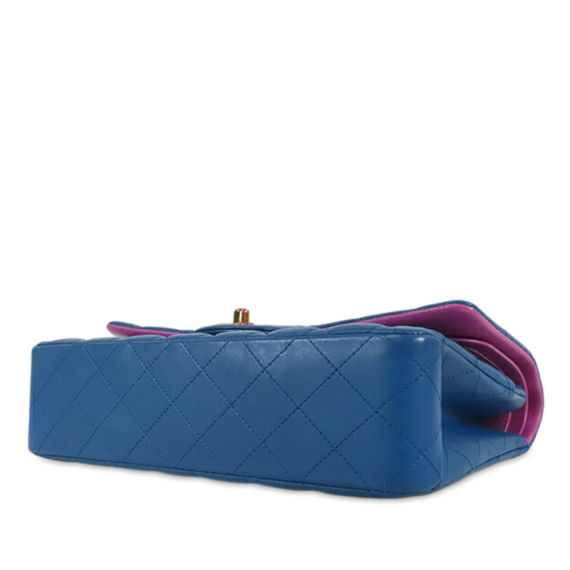 Medium Classic Lambskin Rainbow Hardware Double Flap - Image 3