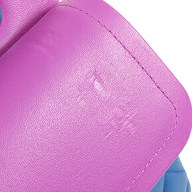 Medium Classic Lambskin Rainbow Hardware Double Flap - Image 5