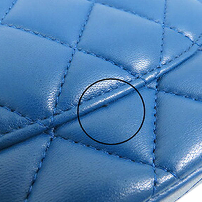 Medium Classic Lambskin Rainbow Hardware Double Flap - Image 6