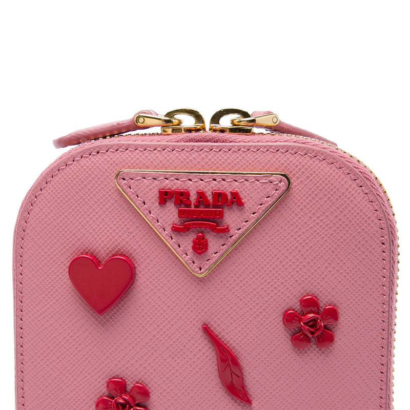 Embellished Saffiano Lux Phone Pouch - Image 5