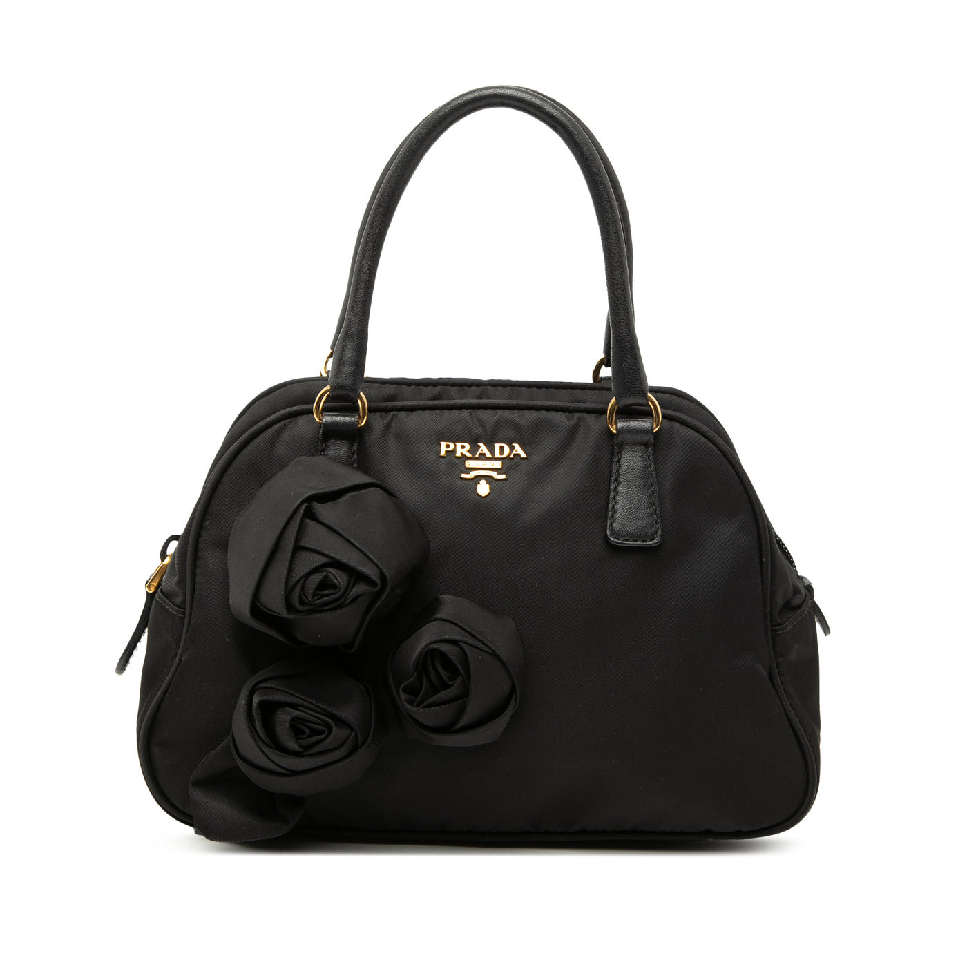 Rose Embellished Tessuto Handbag - Image 1