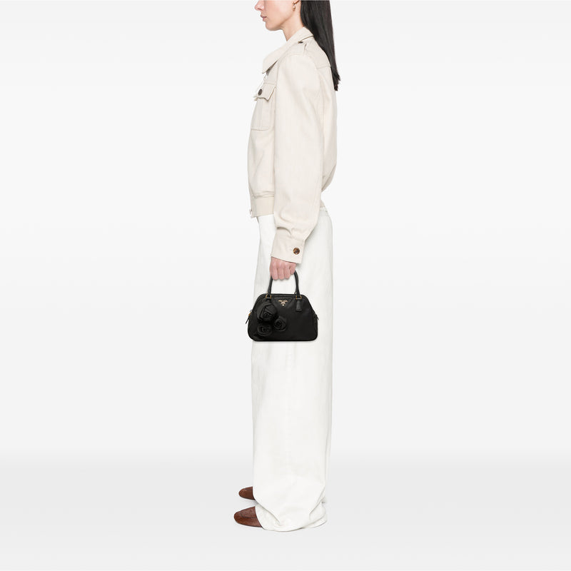 Rose Embellished Tessuto Handbag - Image 6