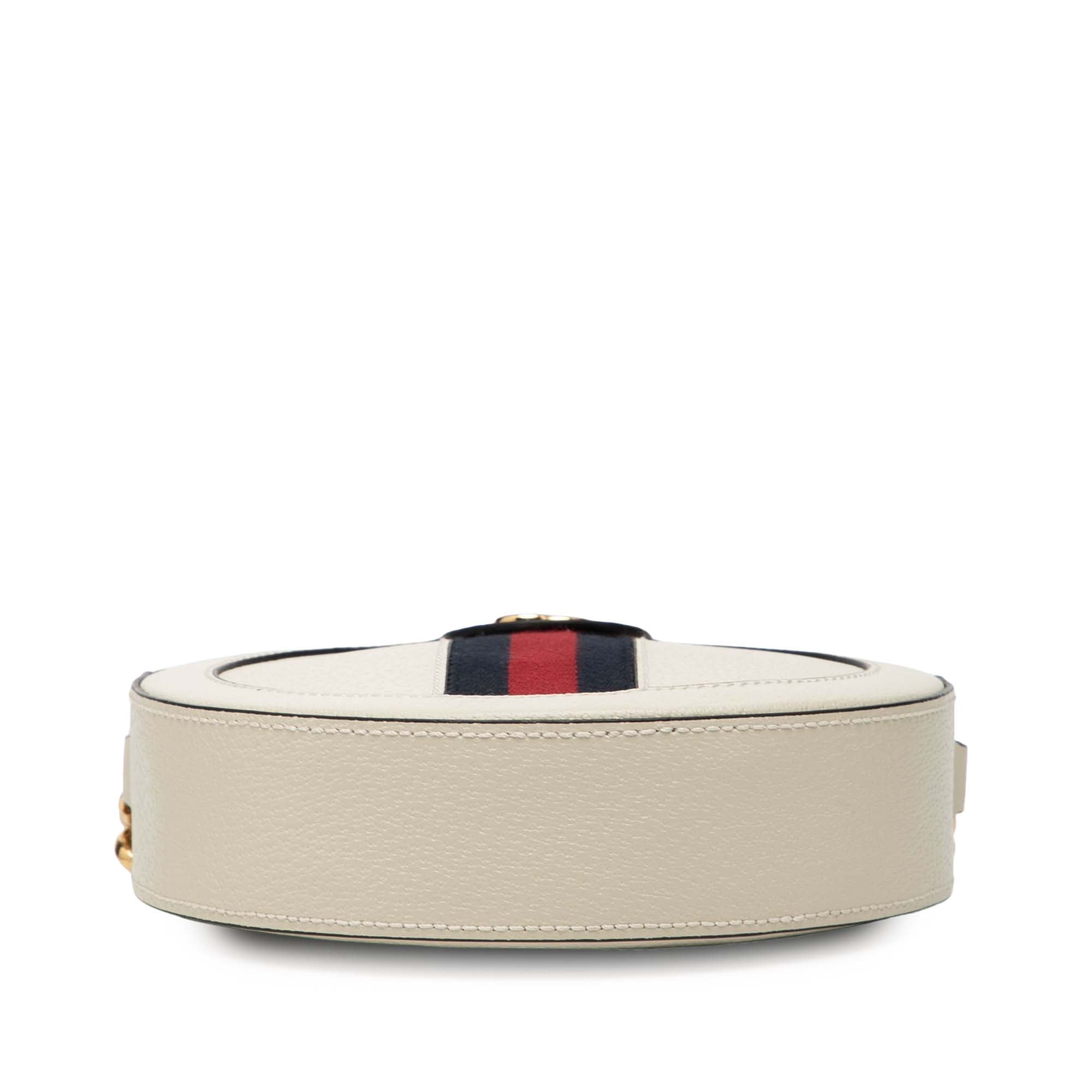Mini Leather Ophidia Round Crossbody - Image 3
