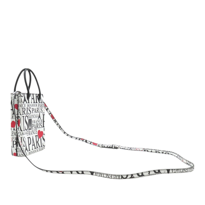 Mini Calfskin Bonjour Paris Shopping Phone Holder - Image 2