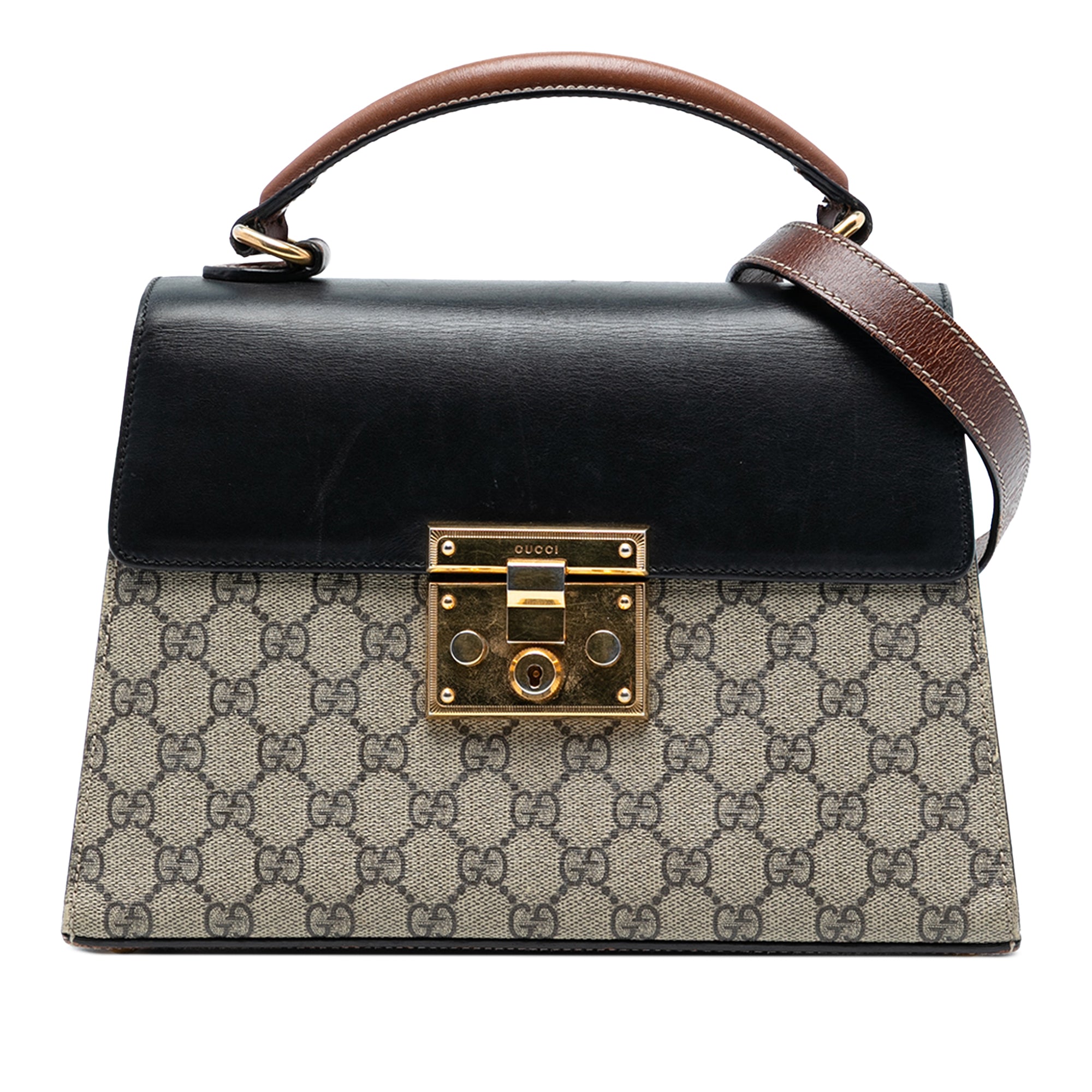 Small GG Supreme Padlock Satchel - Image 1