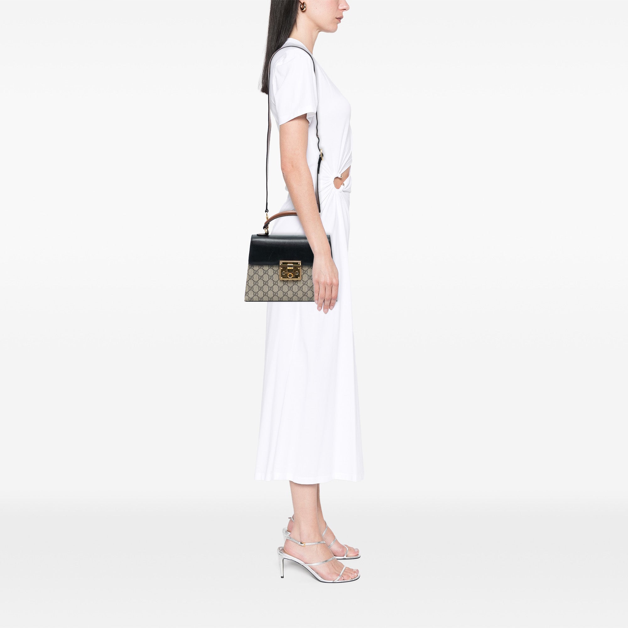Small GG Supreme Padlock Satchel - Image 7