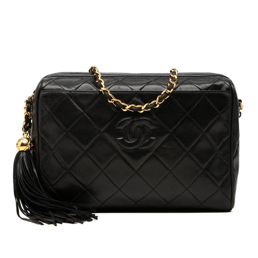 CC Diamond Quilted Lambskin Tassel Camera Bag - Image 1