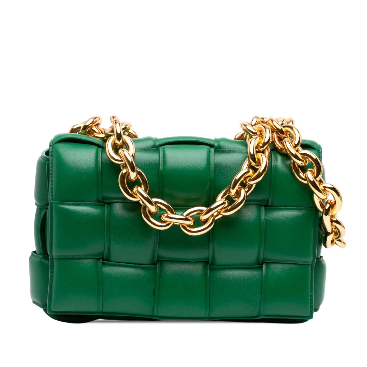 Nappa Intrecciato Padded Chain Cassette Satchel - Image 1