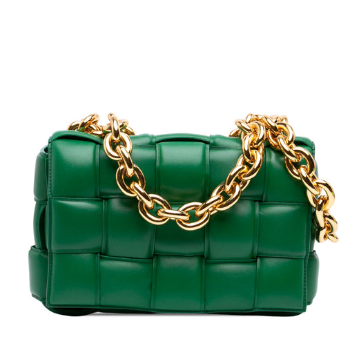 Nappa Intrecciato Padded Chain Cassette Satchel - Image 1