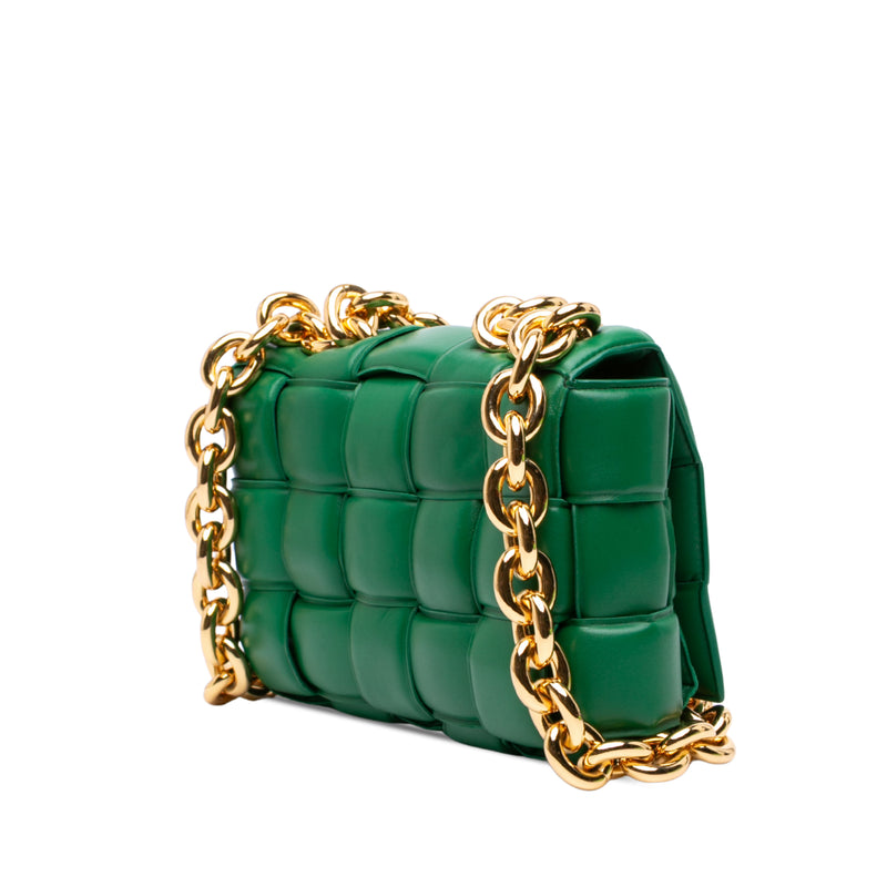 Nappa Intrecciato Padded Chain Cassette Satchel - Image 2