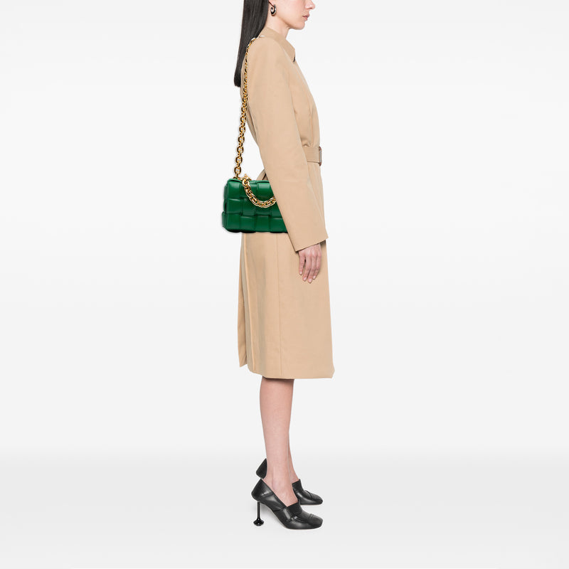 Nappa Intrecciato Padded Chain Cassette Satchel - Image 6