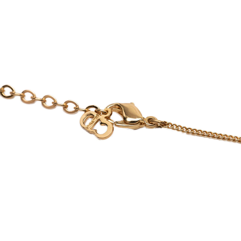 Gold Plated Crystal CD Logo Pendant Necklace - Image 3
