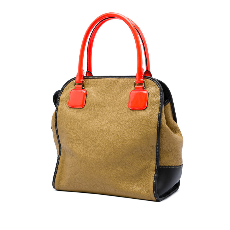 Tricolor Leather Anagram Oro Handbag - Image 2