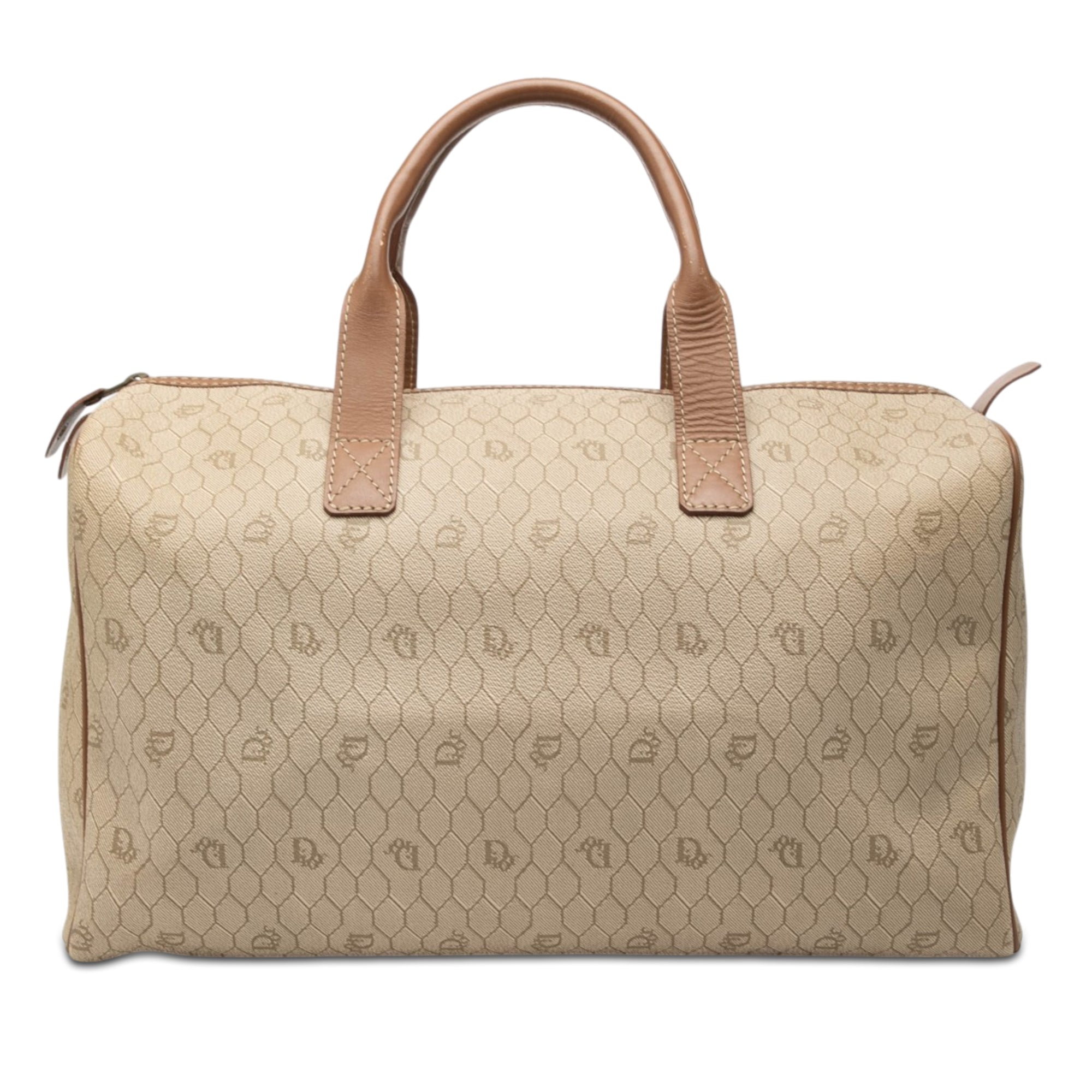 Honeycomb Coated Canvas Boston Bag - Image 1
