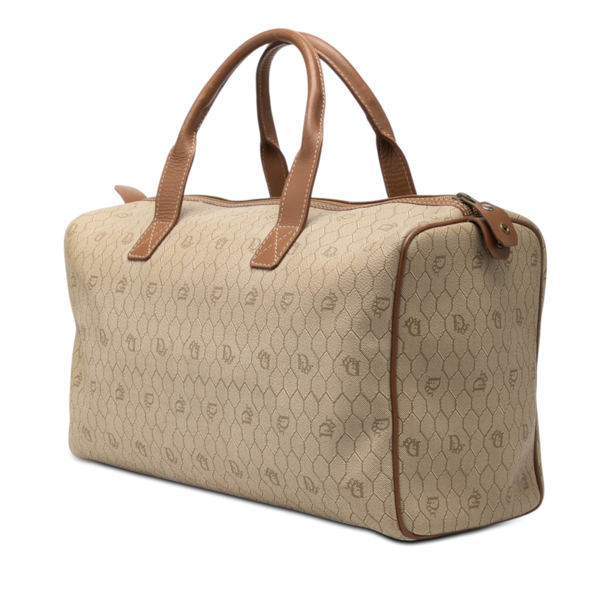Honeycomb Coated Canvas Boston Bag - Image 2