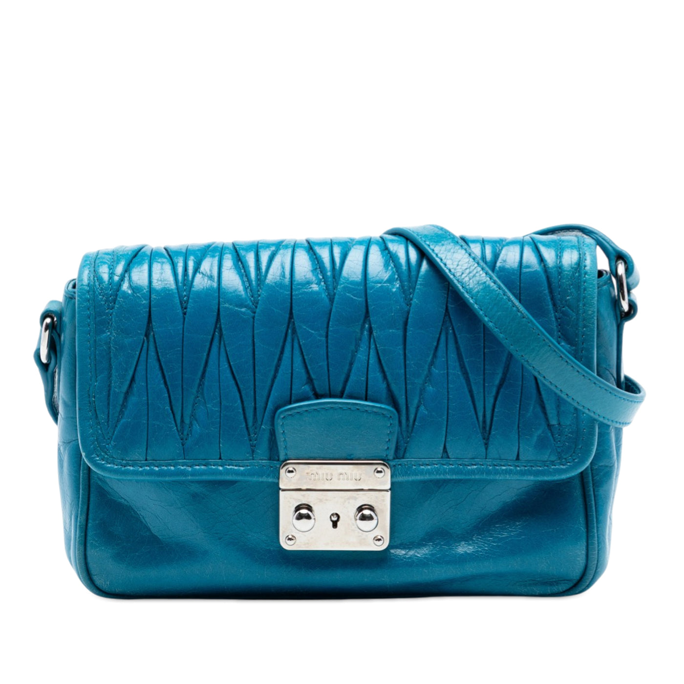 Matelasse Lambskin Flap Crossbody - Image 1