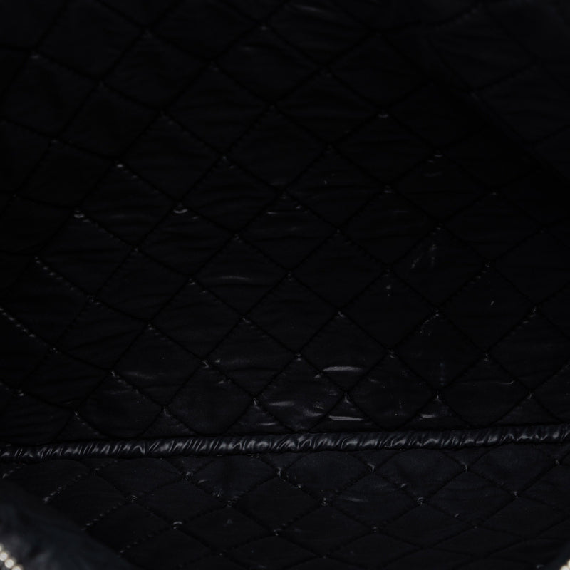 Large Quilted Tweed and Lambskin Camellia O Case Clutch - Image 4