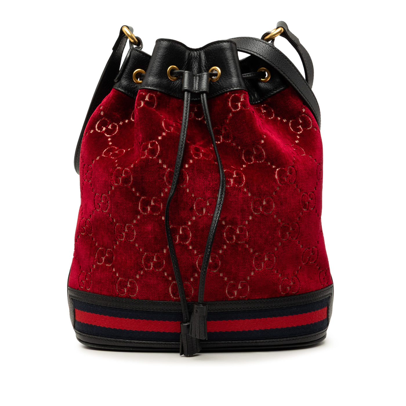 GG Velvet Web Bucket - Image 1