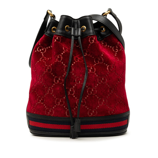 GG Velvet Web Bucket - Image 1