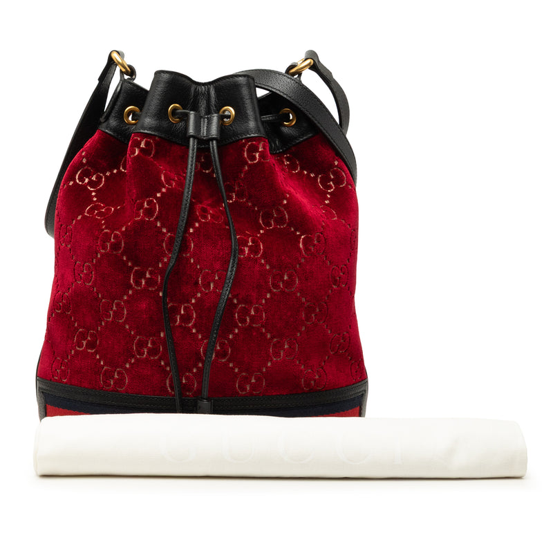 GG Velvet Web Bucket - Image 7